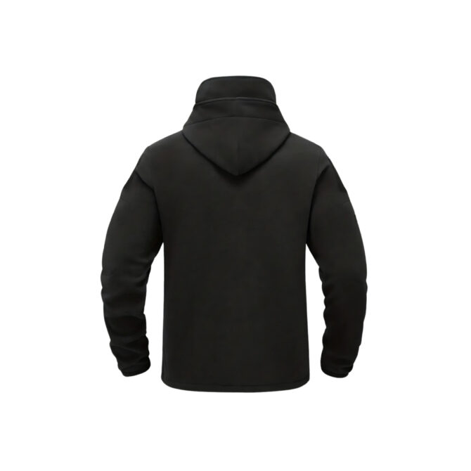 Men's Cozy Fleece-Lined Hooded Jacket – Windproof Autumn & Winter Coat with Multiple Pockets