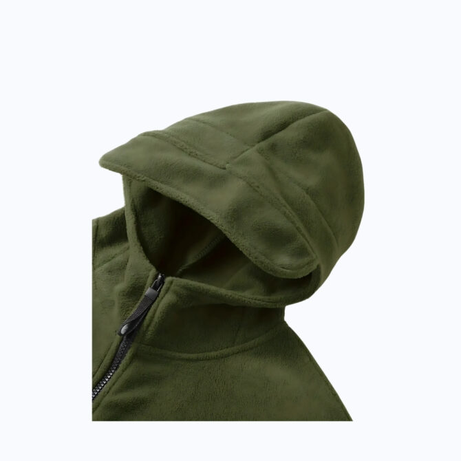 Men's Cozy Fleece-Lined Hooded Jacket – Windproof Autumn & Winter Coat with Multiple Pockets